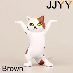 JJYY Cat Statue Pencil Holder - Desktop & Bookshelf Decoration