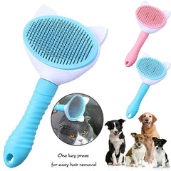 Pet Comb Self-Cleaning Grooming Brush for Dogs & Cats