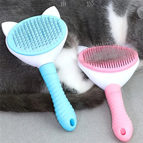 Pet Comb Self-Cleaning Grooming Brush for Dogs & Cats