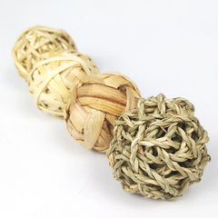 5PCS Bunny Chew Toys – Grass Balls for Rabbits & Small Pets
