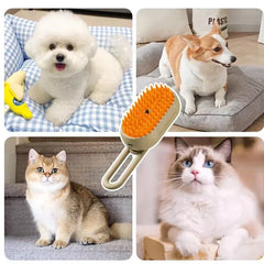 Cat Dog Pet Spray Massage Brush - One Button Steam Spray Hair Removal Comb