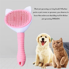 Pet Comb Self-Cleaning Grooming Brush for Dogs & Cats