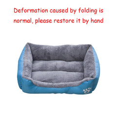 Color Square Winter Soft Warm Dog Bed - Waterproof Pet Mat for Small, Medium & Large Dogs