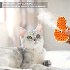Electric Dog Steamer Brush 3-in-1 Grooming Tool for Pets